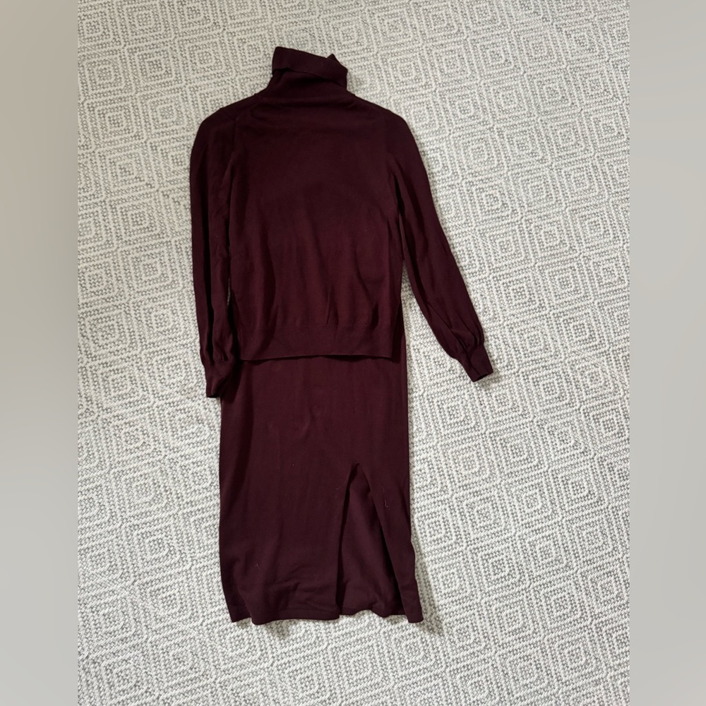 Banana Republic Burgundy Turtleneck Sweater Set